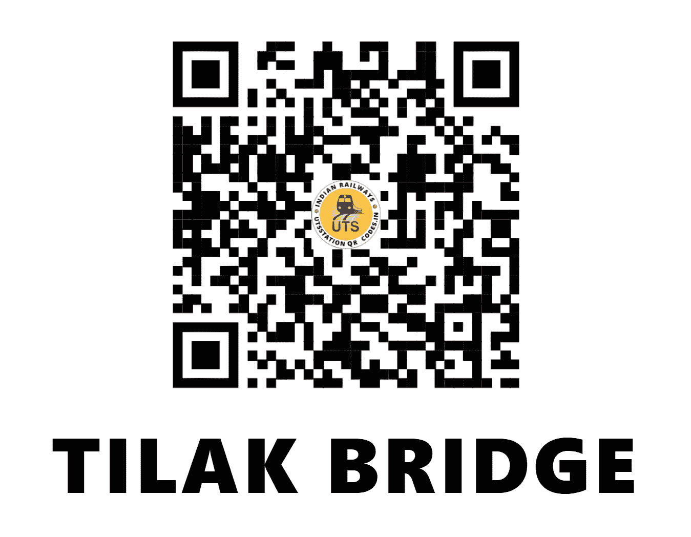 UTS QR Code for TILAK BRIDGE - TKJ - NR (DELHI)