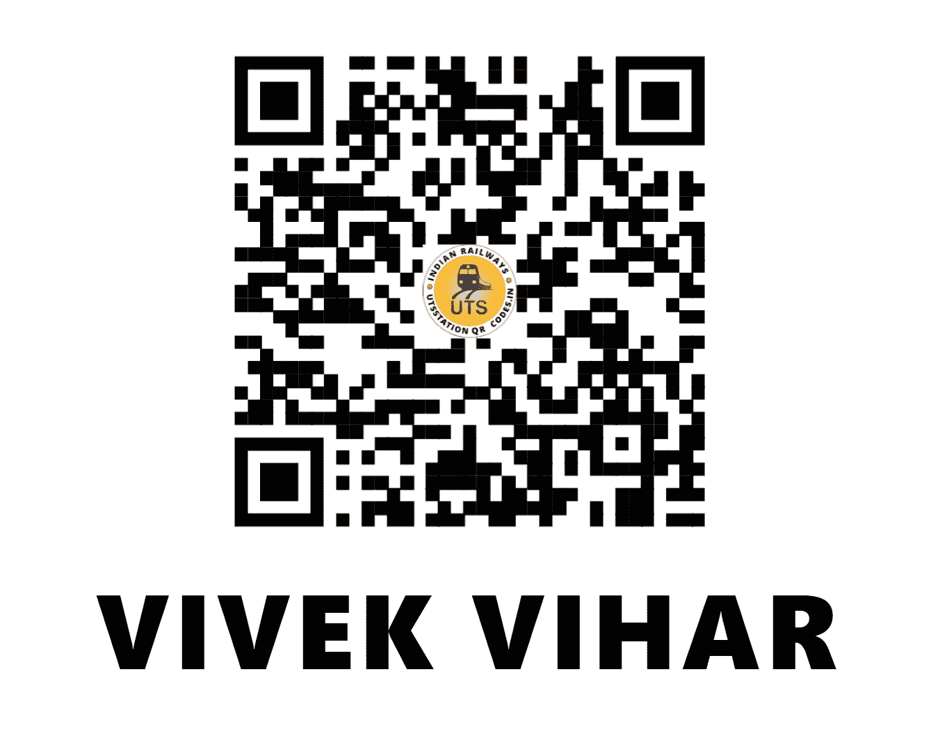UTS QR Code for VIVEK VIHAR - VVB - NR (DELHI)