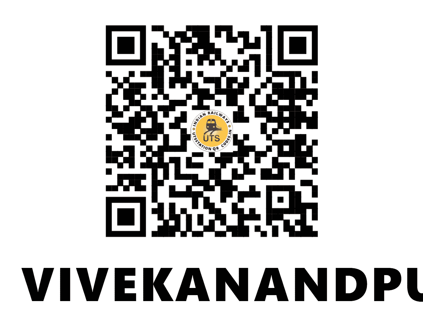 UTS QR Code for VIVEKANANDPURI - VVKP - NR (DELHI)