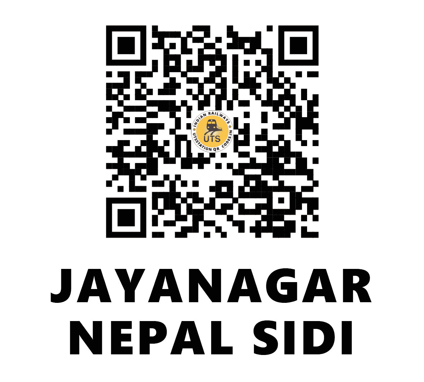 UTS QR Code for JAYANAGAR NEPAL SIDI - JYS - EC ()