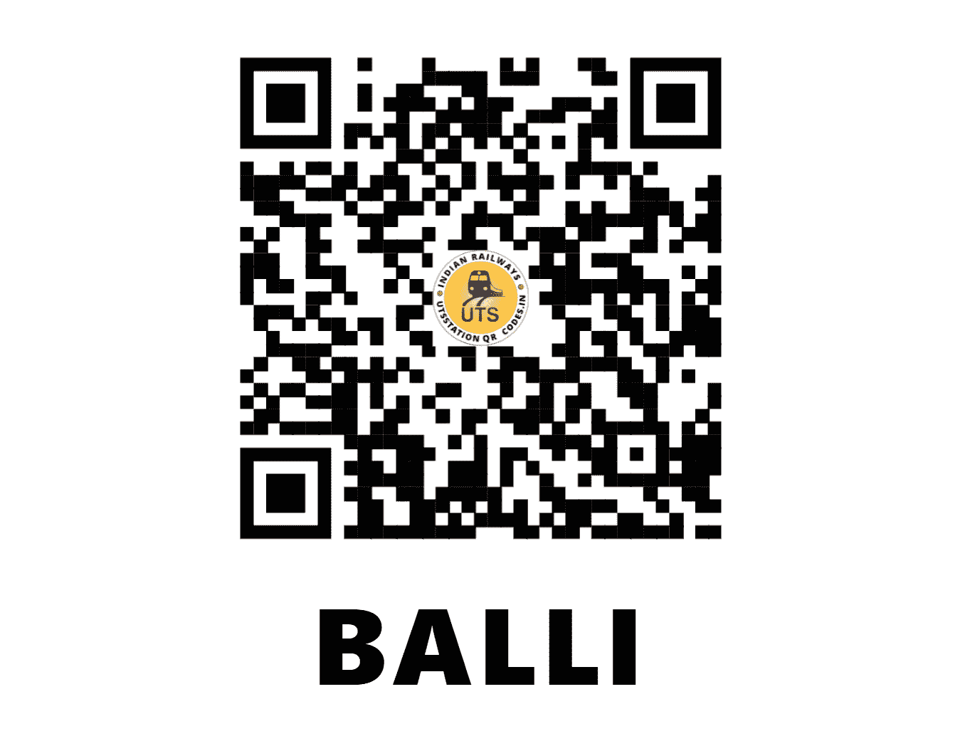 UTS QR Code for BALLI - BLLI - KR (GOA)