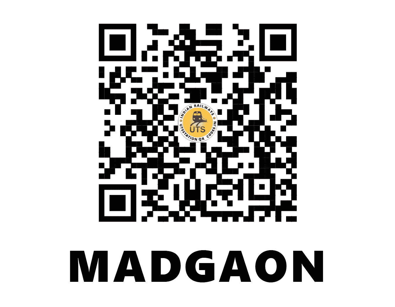 UTS QR Code for MADGAON - MAO - KR (GOA)