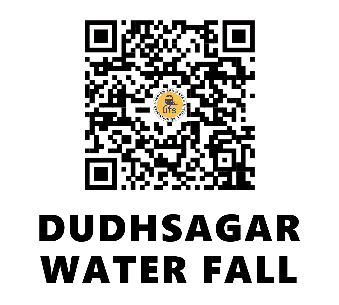 UTS QR Code for DUDHSAGAR WATER FALL - DWF - SW (GOA)