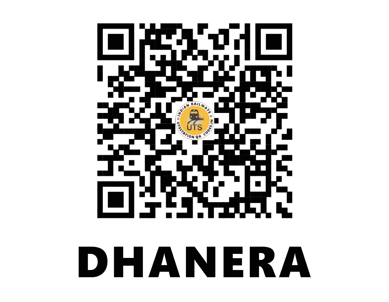 UTS QR Code for DHANERA - DQN - NW (GUJARAT)