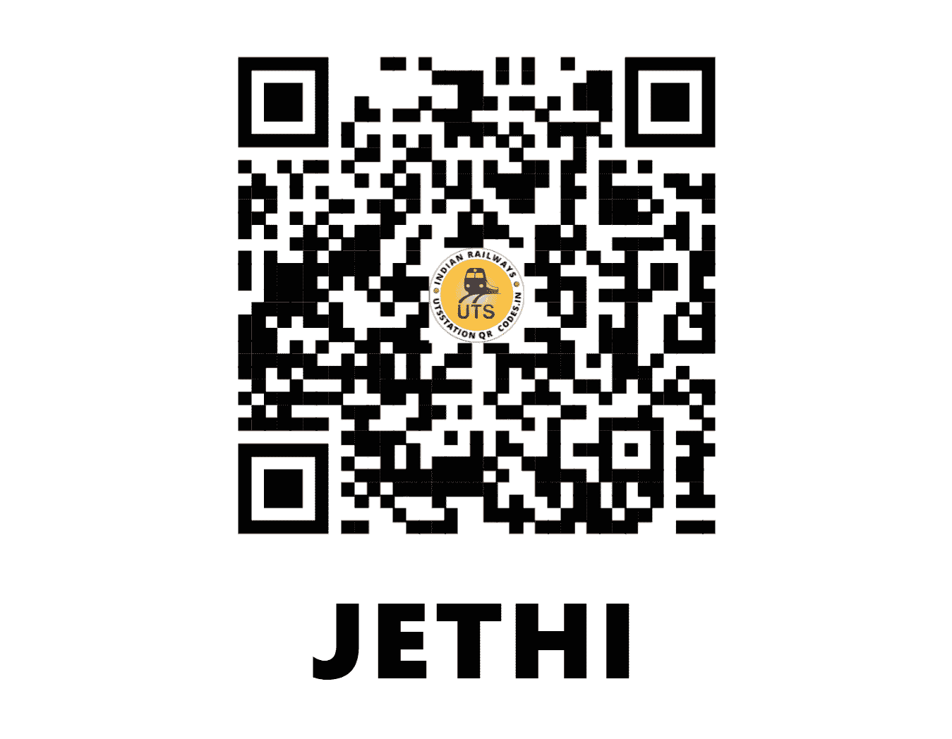 UTS QR Code for JETHI - JTY - NW (GUJARAT)