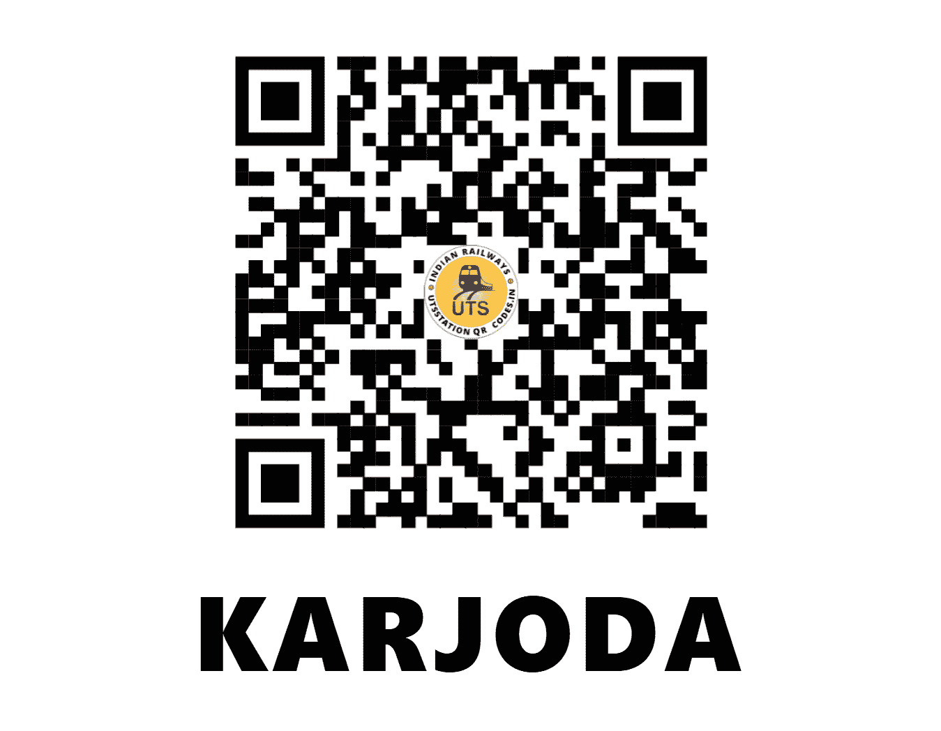 UTS QR Code for KARJODA - KRJD - NW (GUJARAT)