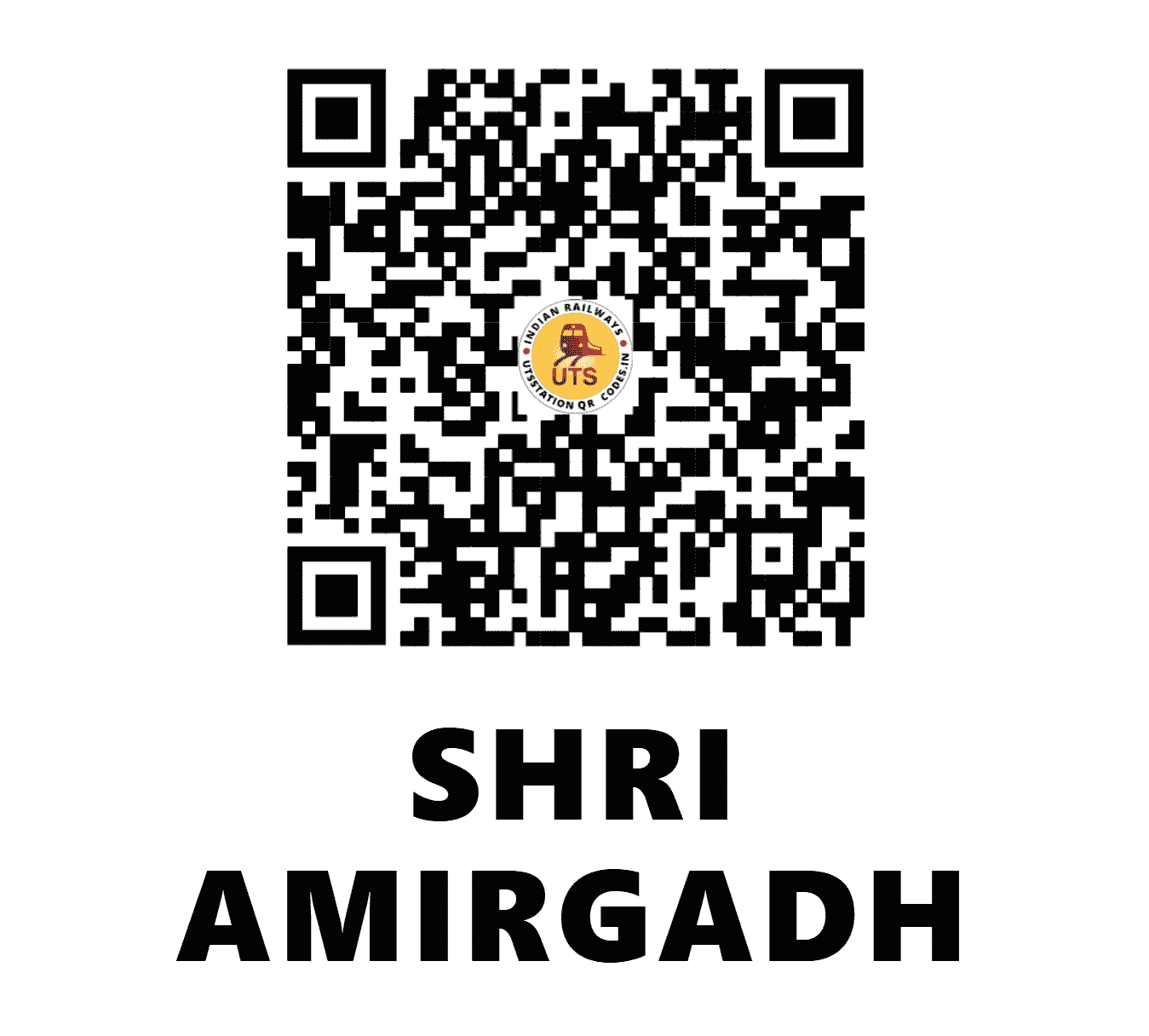 UTS QR Code for SHRI AMIRGADH - SIM - NW (GUJARAT)