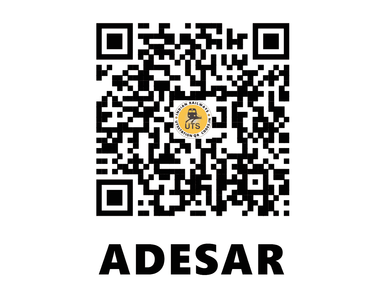 UTS QR Code for ADESAR - AAR - WR (GUJARAT)