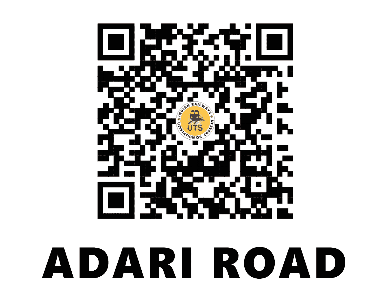 UTS QR Code for ADARI ROAD - ADE - WR (GUJARAT)