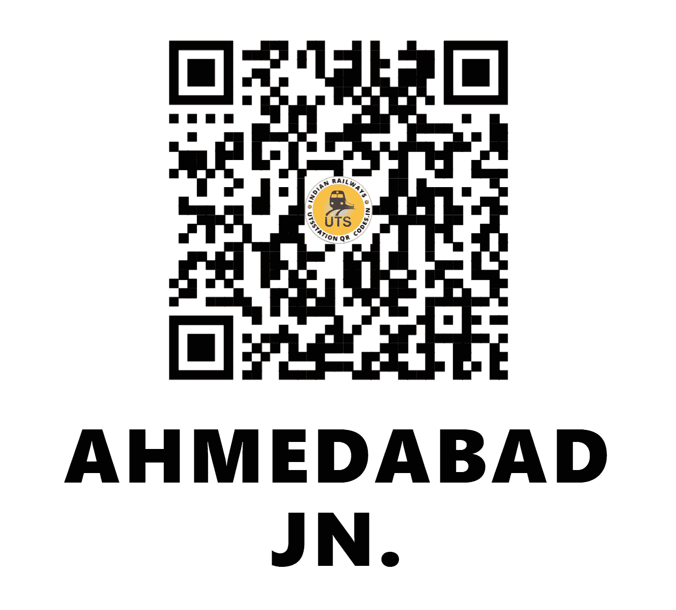 UTS QR Code for AHMEDABAD JN. - ADI - WR (GUJARAT)