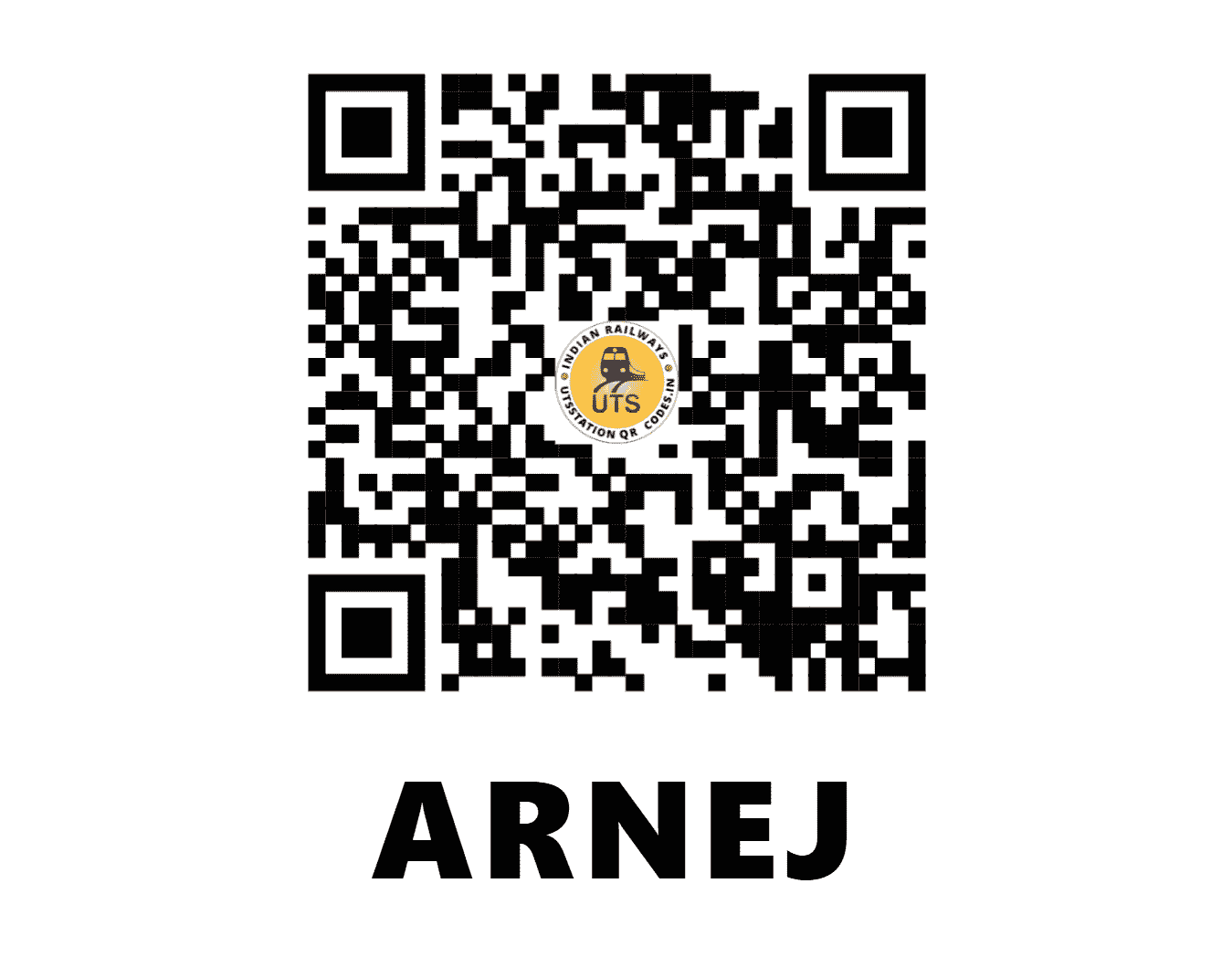 UTS QR Code for ARNEJ - AEJ - WR (GUJARAT)