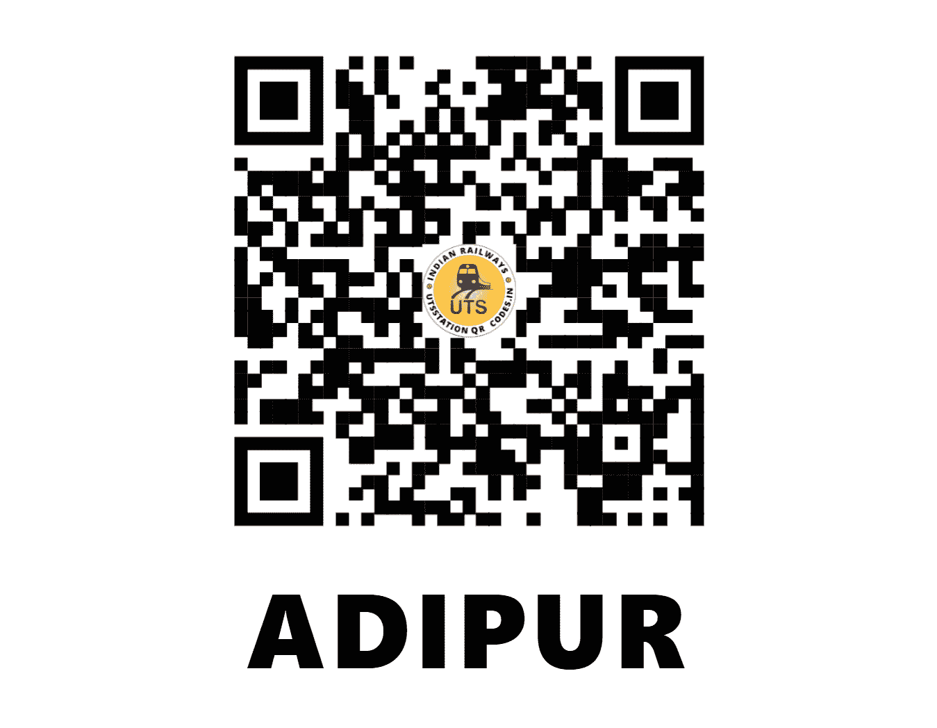 UTS QR Code for ADIPUR - AI - WR (GUJARAT)