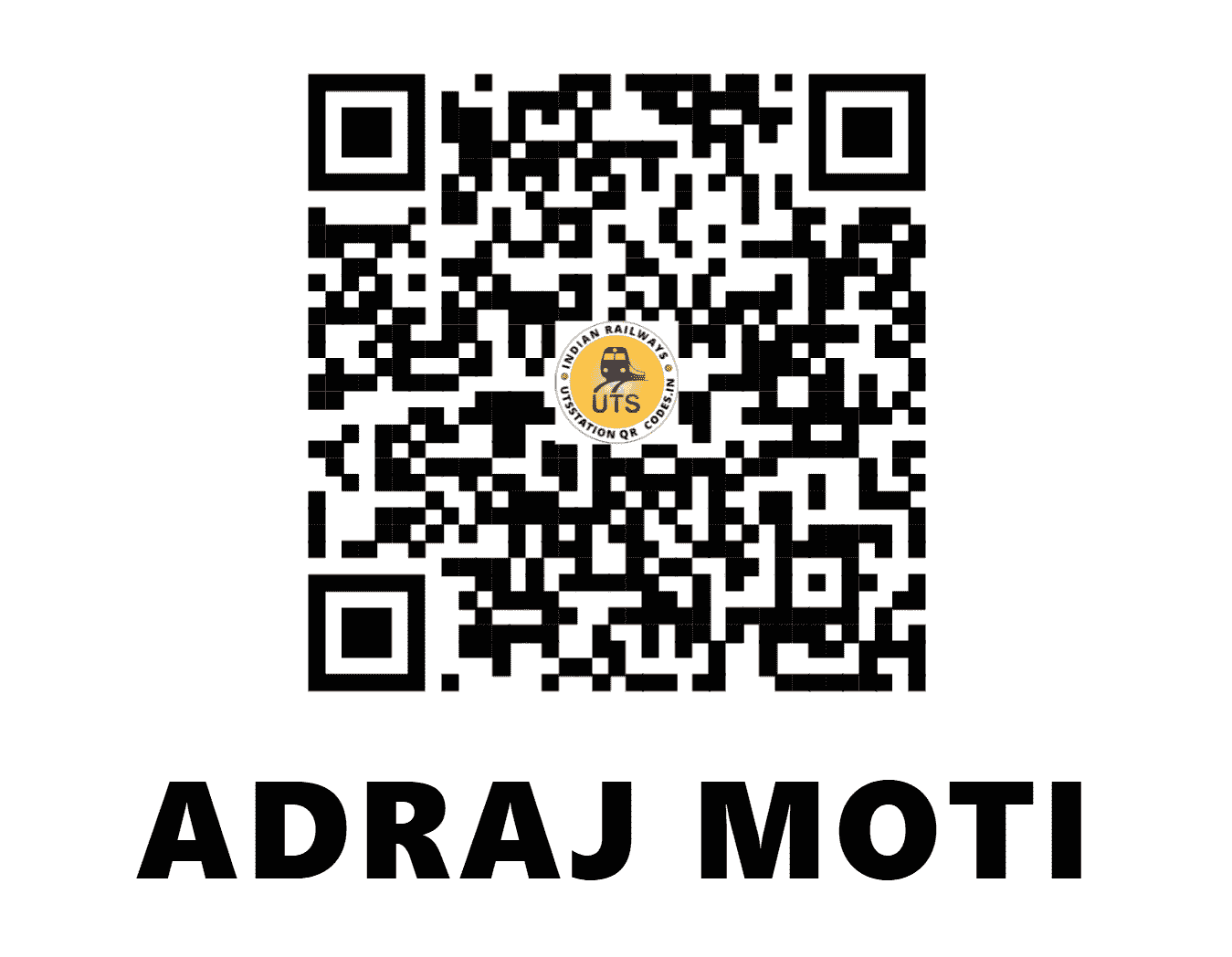 UTS QR Code for ADRAJ MOTI - AJM - WR (GUJARAT)