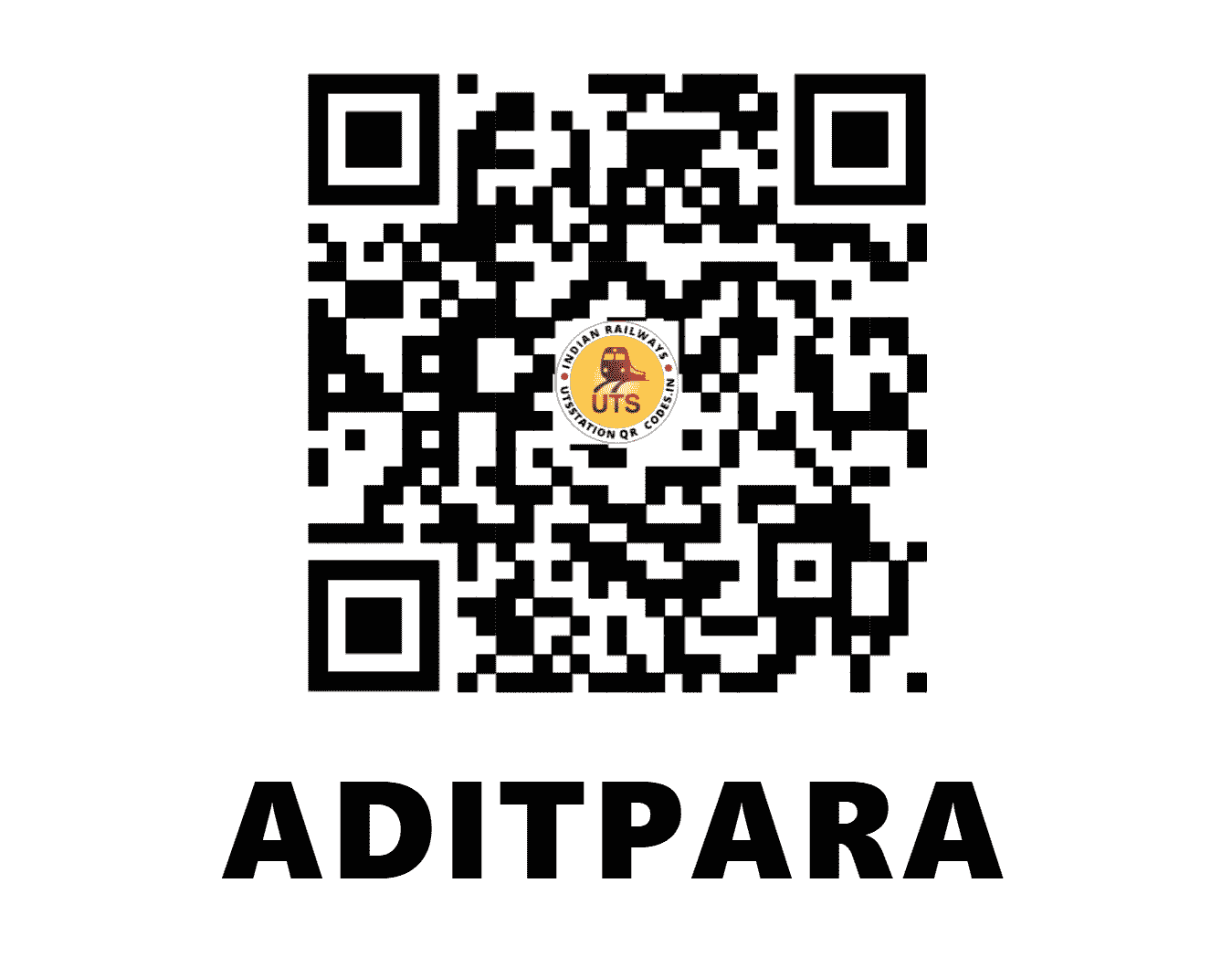 UTS QR Code for ADITPARA - APQ - WR (GUJARAT)