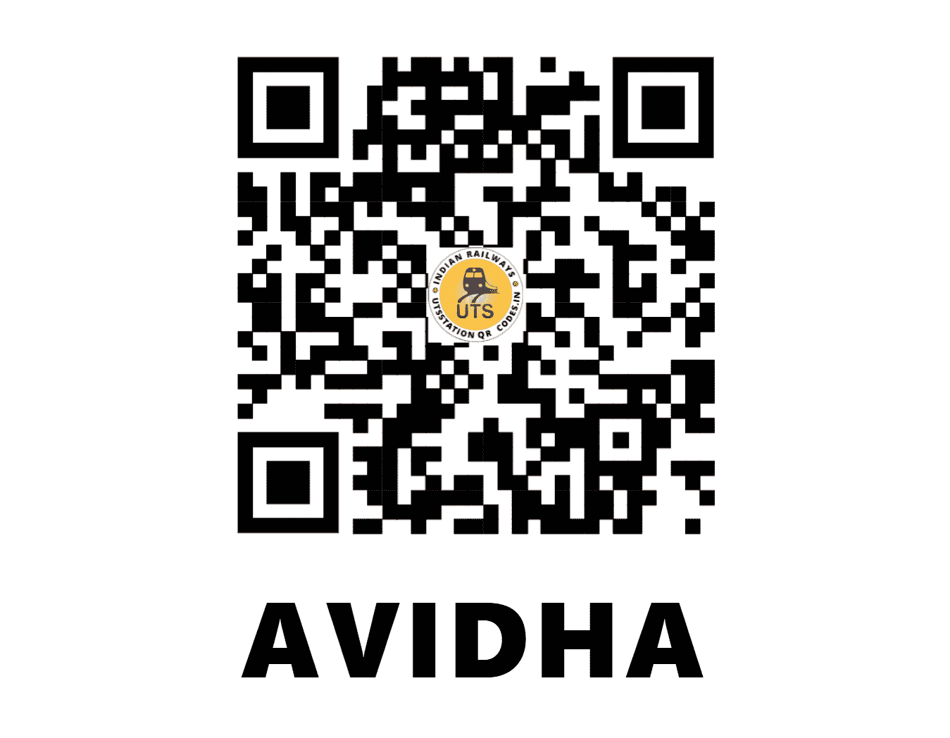 UTS QR Code for AVIDHA - AVH - WR (GUJARAT)