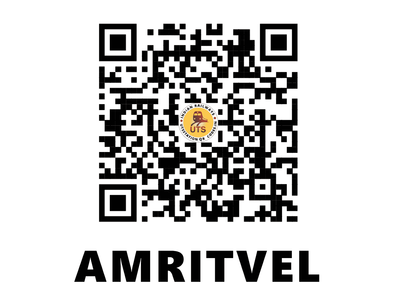 UTS QR Code for AMRITVEL - AVL - WR (GUJARAT)