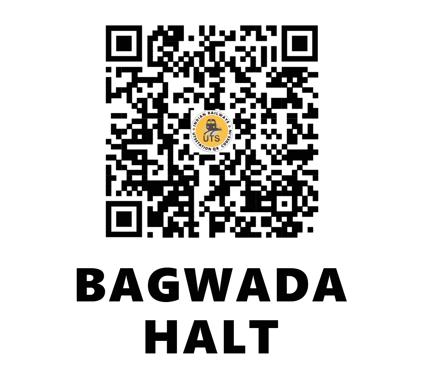 UTS QR Code for BAGWADA HALT - BAGD - WR (GUJARAT)