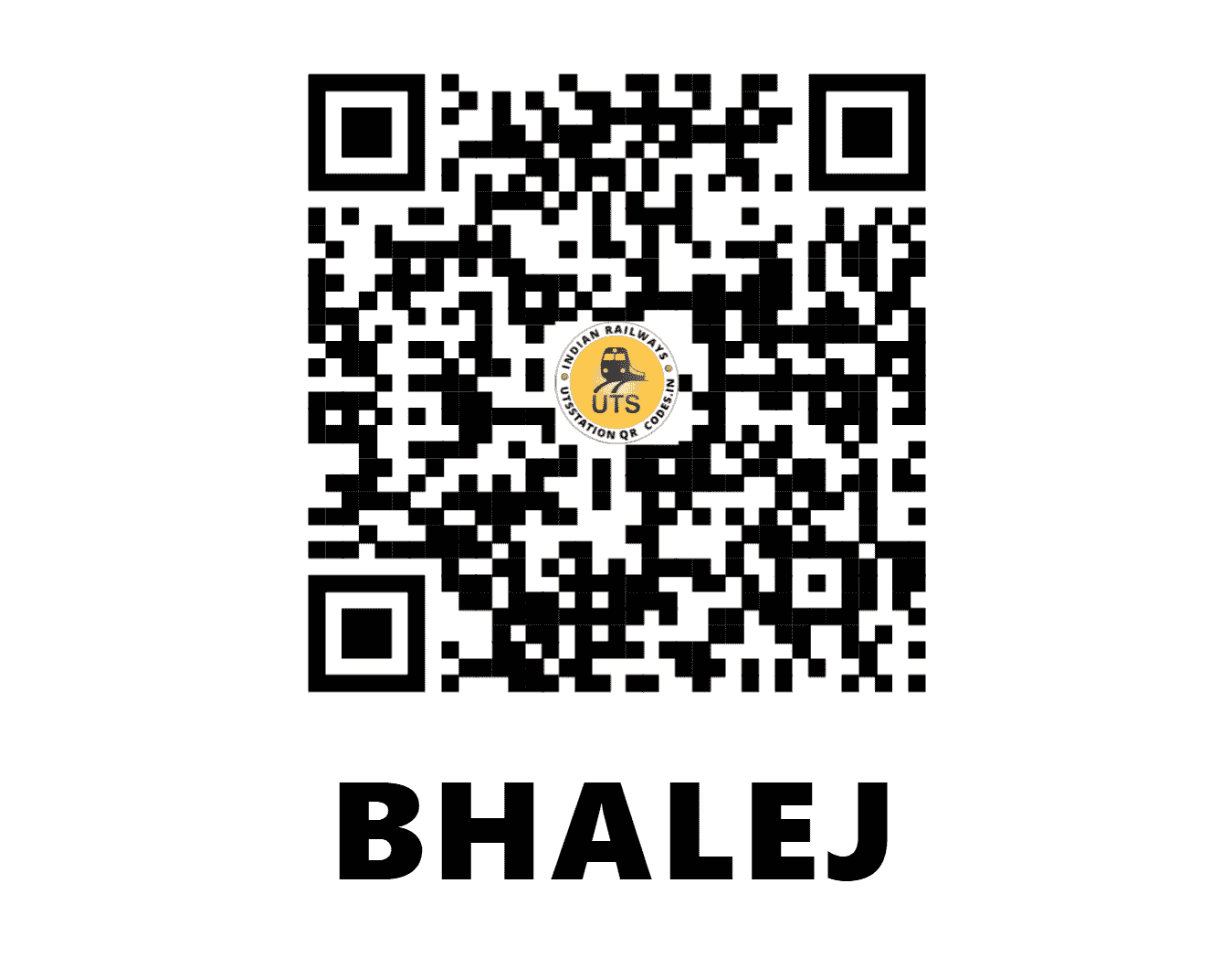 UTS QR Code for BHALEJ - BAJ - WR (GUJARAT)