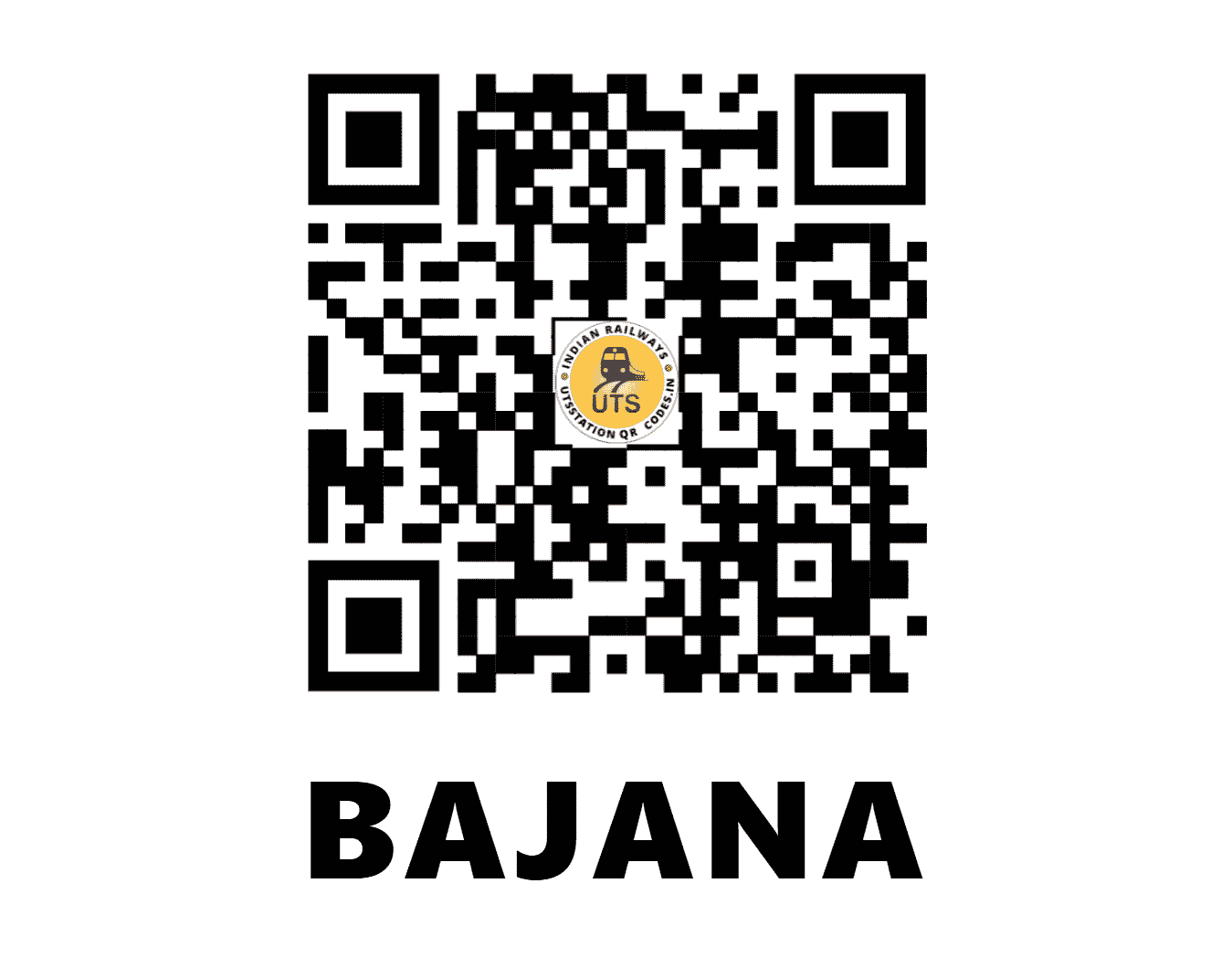 UTS QR Code for BAJANA - BAJN - WR (GUJARAT)