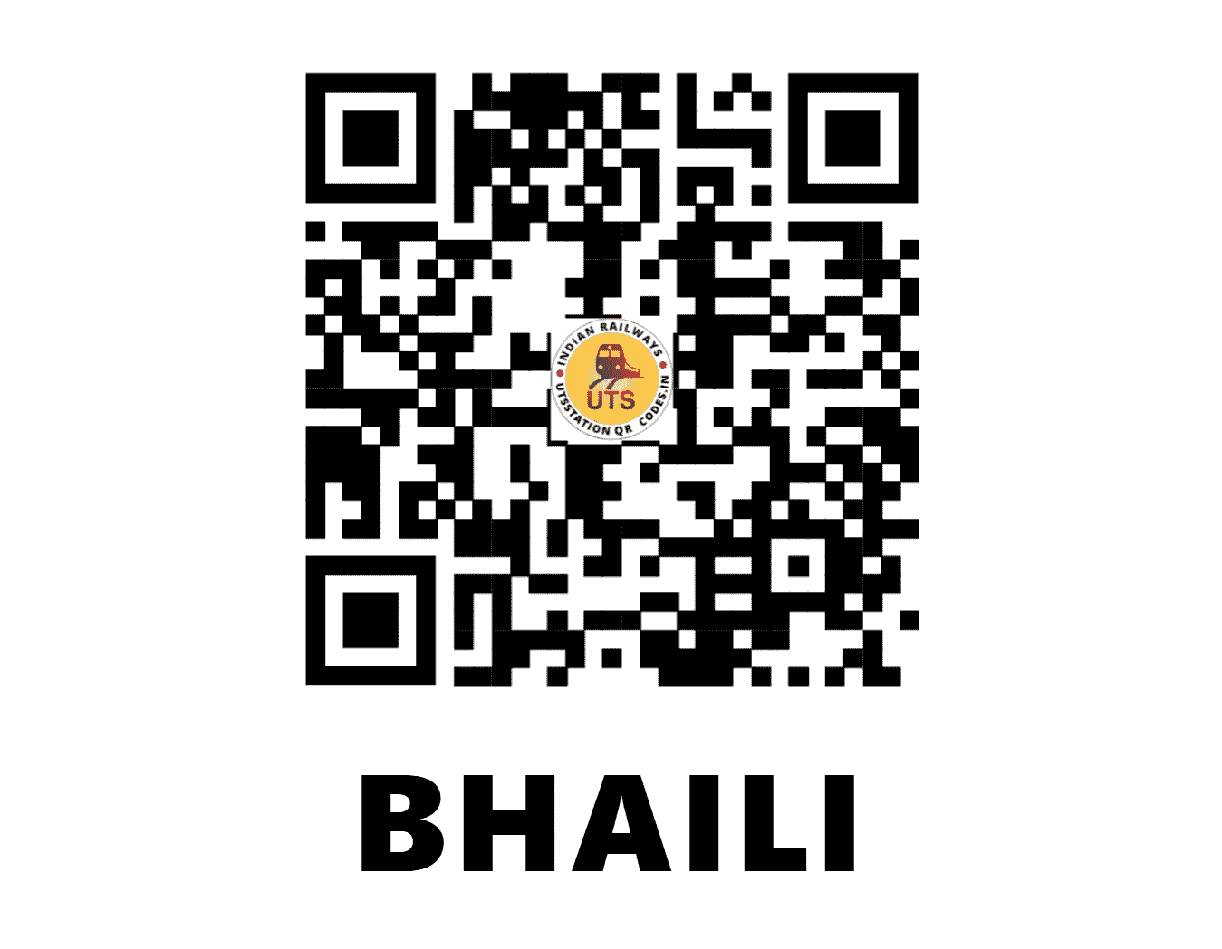UTS QR Code for BHAILI - BALI - WR (GUJARAT)