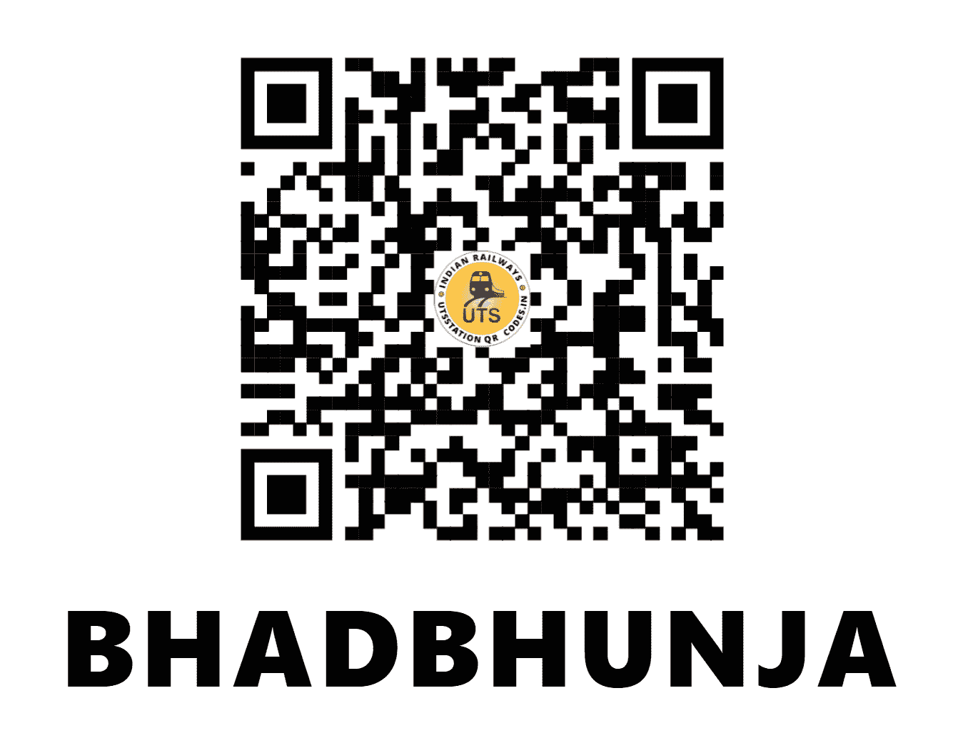 UTS QR Code for BHADBHUNJA - BBAI - WR (GUJARAT)