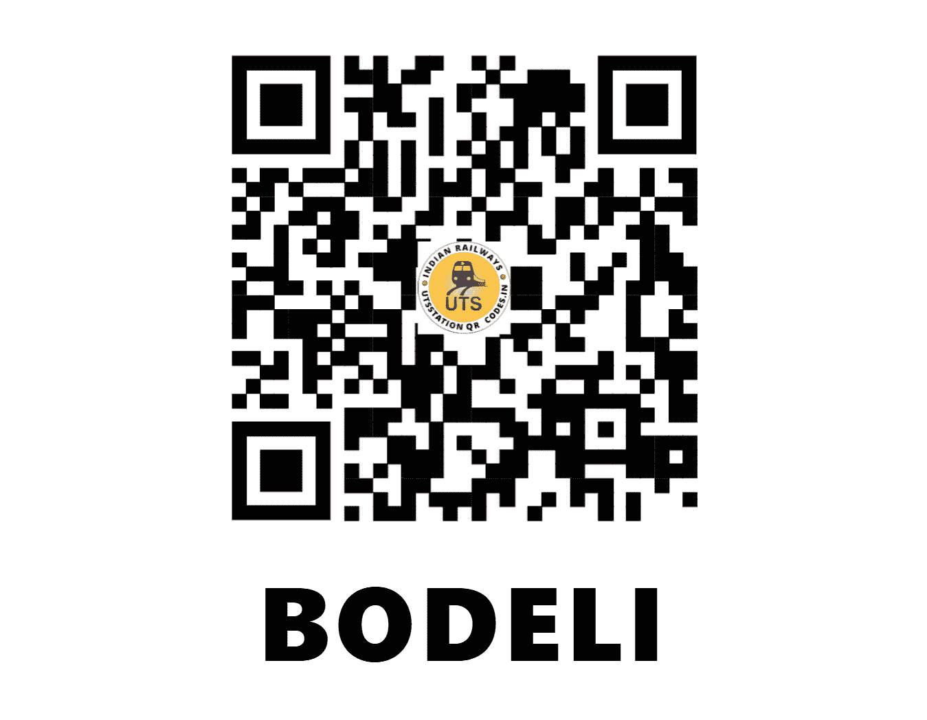 UTS QR Code for BODELI - BDE - WR (GUJARAT)
