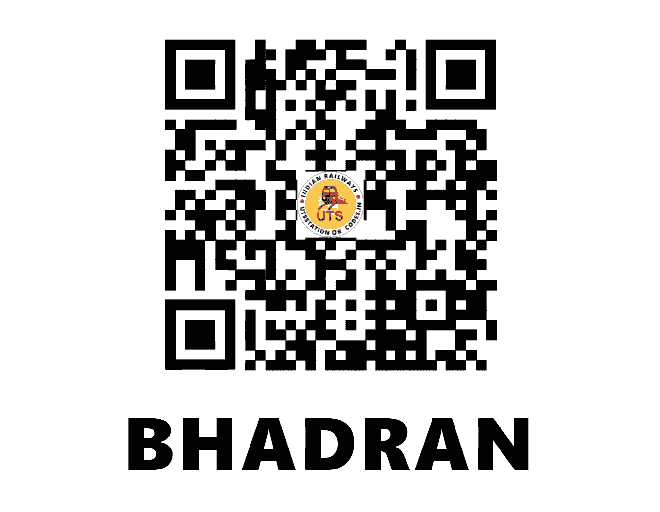 UTS QR Code for BHADRAN - BDRN - WR (GUJARAT)