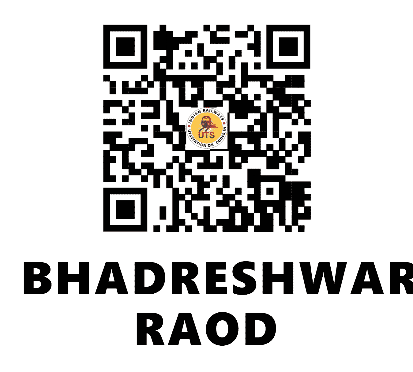 UTS QR Code for BHADRESHWAR RAOD - BDSR - WR (GUJARAT)
