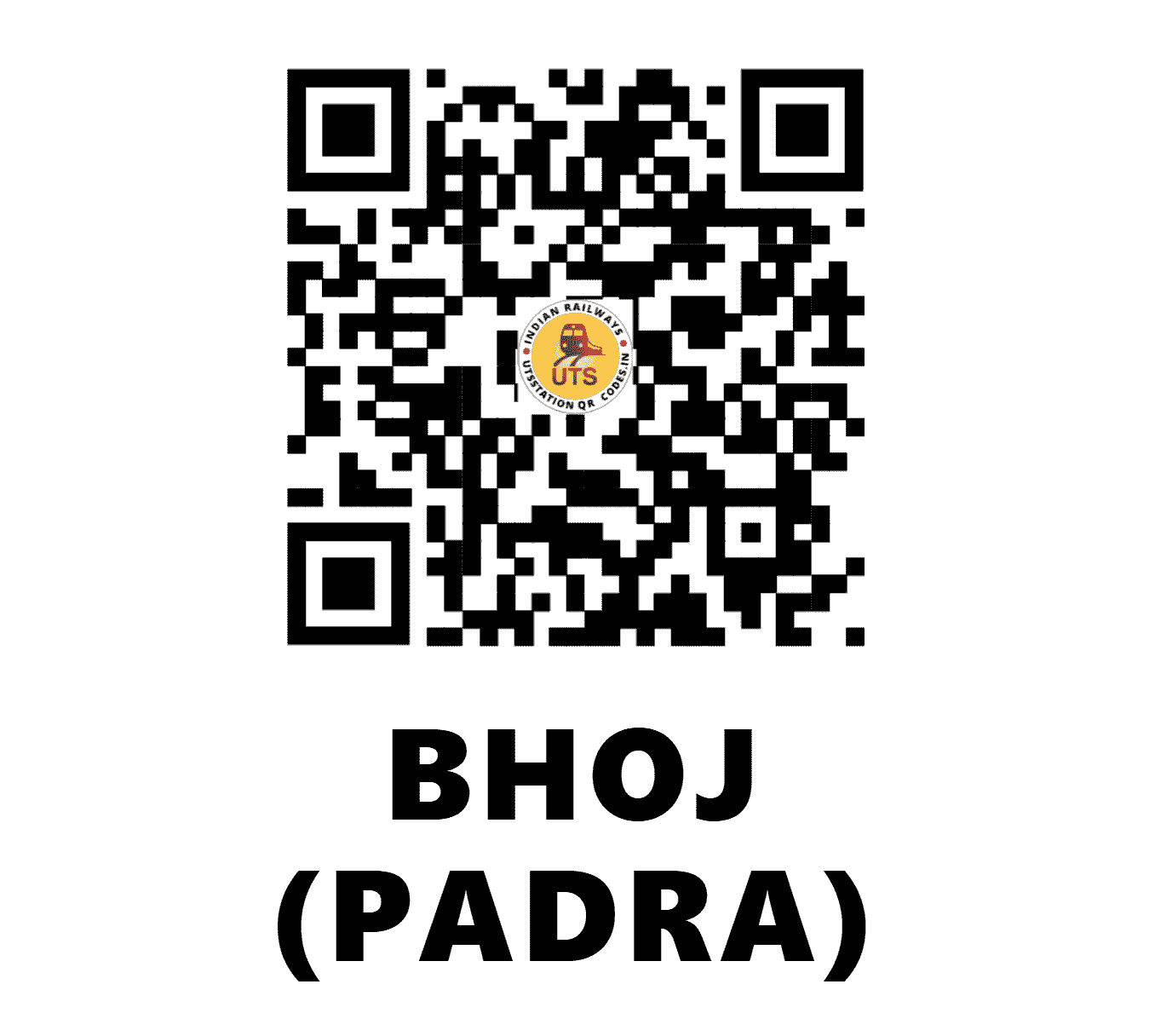 UTS QR Code for BHOJ (PADRA) - BHOJ - WR (GUJARAT)