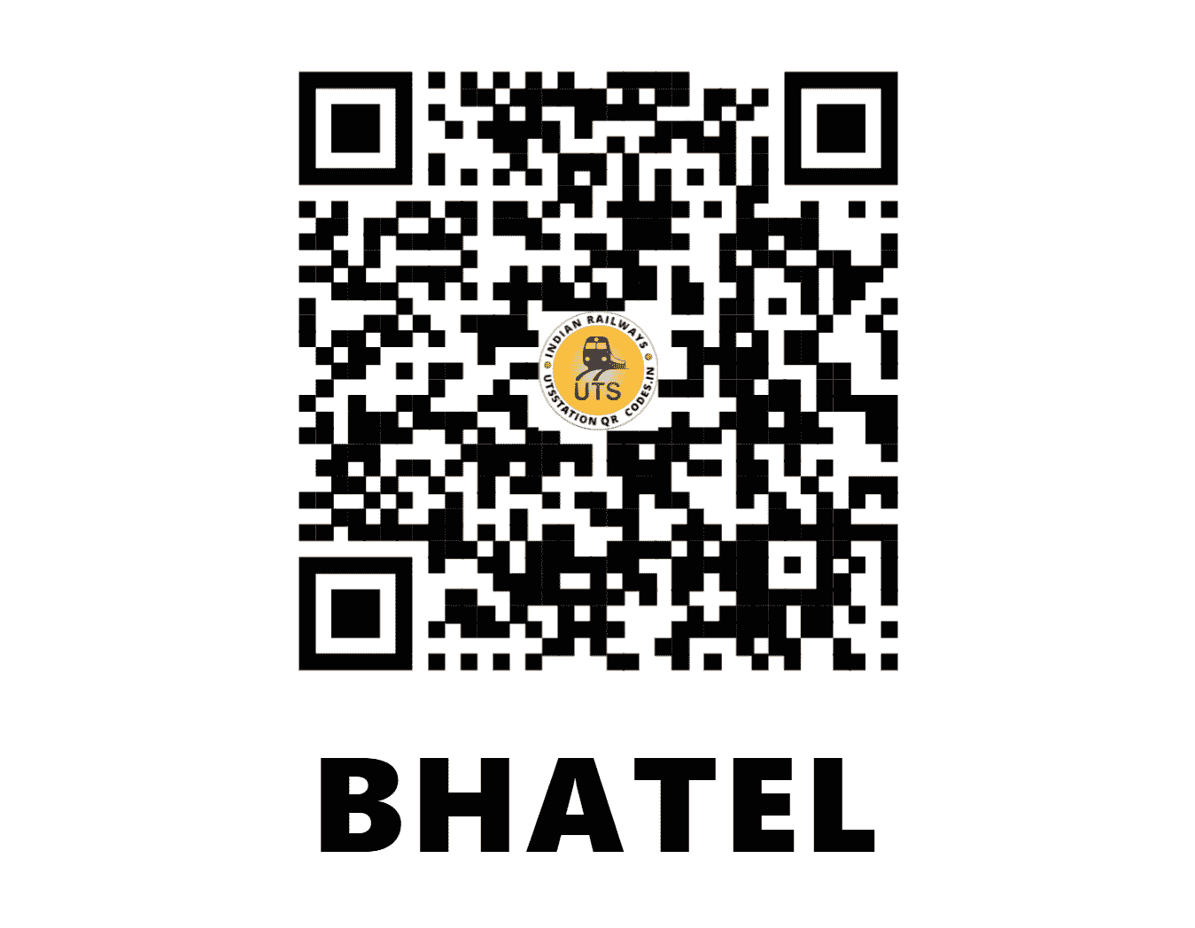 UTS QR Code for BHATEL - BHTL - WR (GUJARAT)
