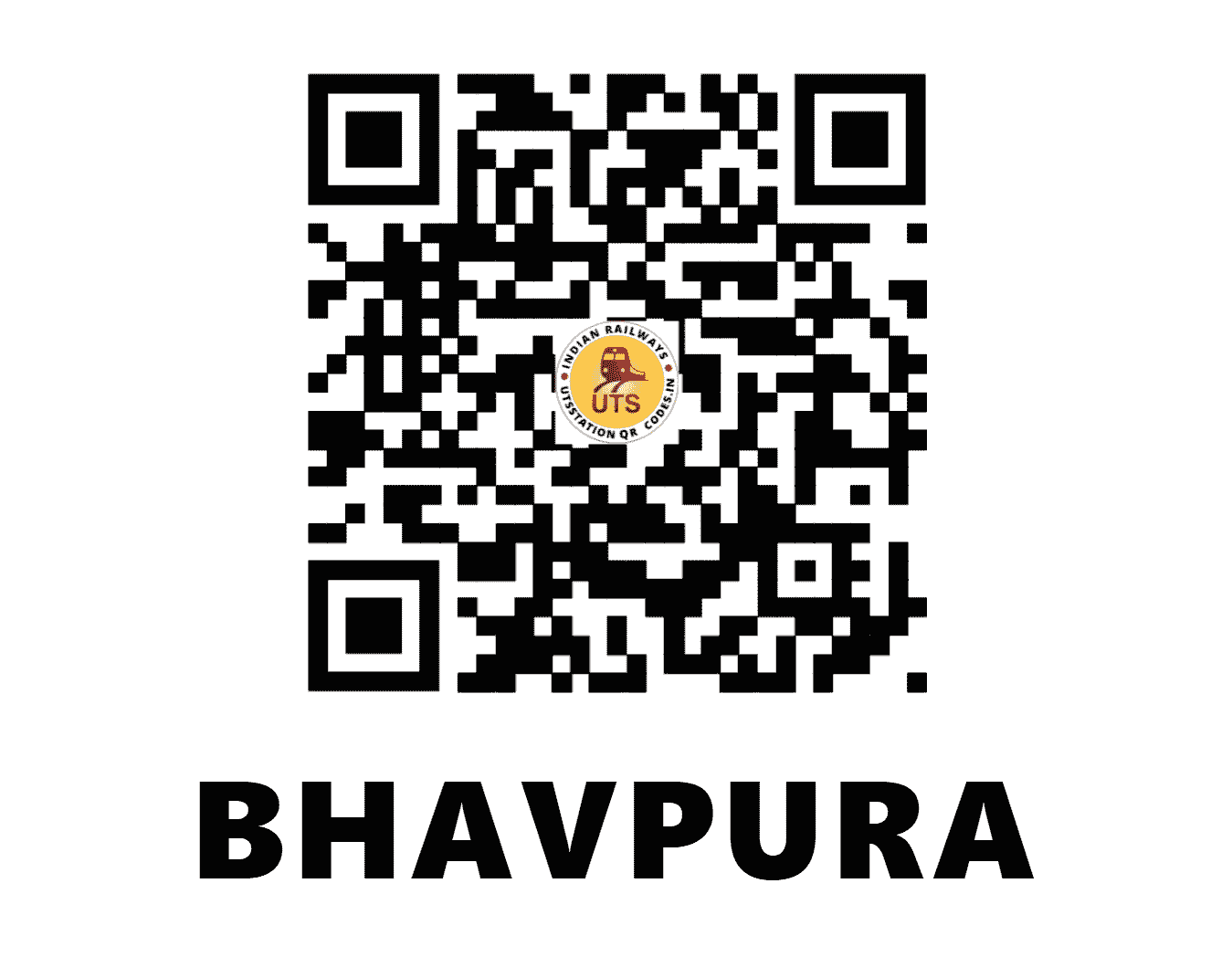 UTS QR Code for BHAVPURA - BHVP - WR (GUJARAT)
