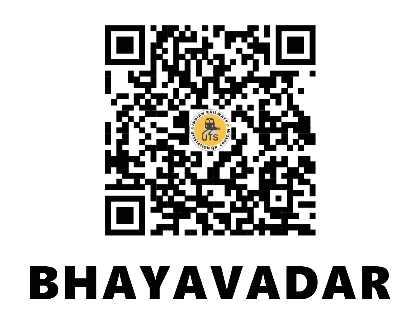 UTS QR Code for BHAYAVADAR - BHY - WR (GUJARAT)