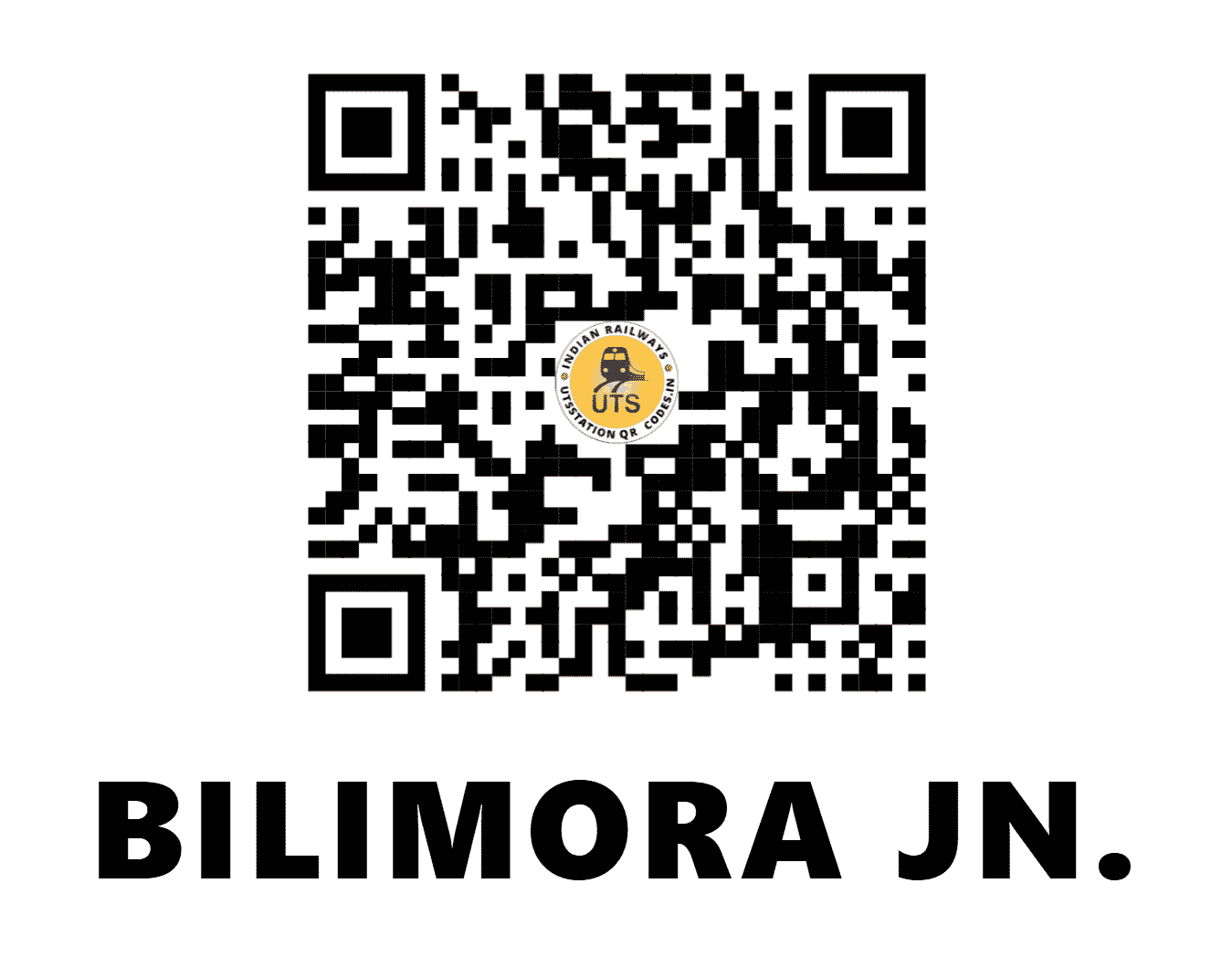 UTS QR Code for BILIMORA JN. - BIM - WR (GUJARAT)