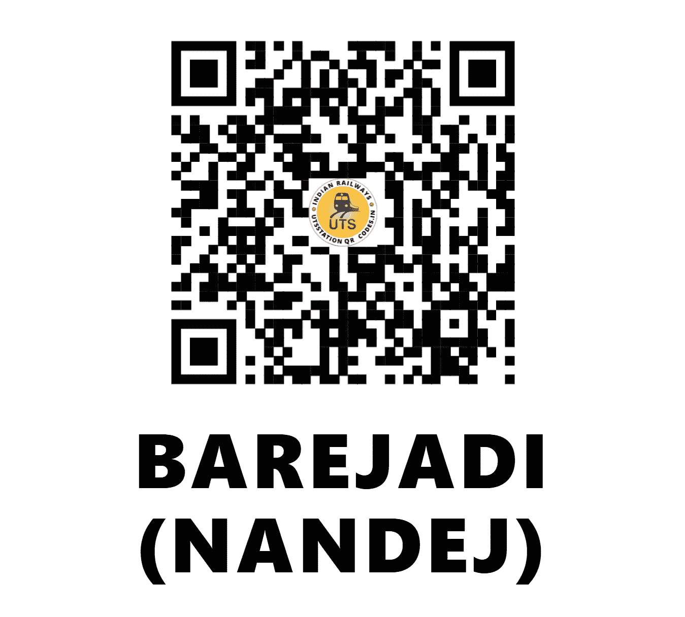 UTS QR Code for BAREJADI (NANDEJ) - BJD - WR (GUJARAT)