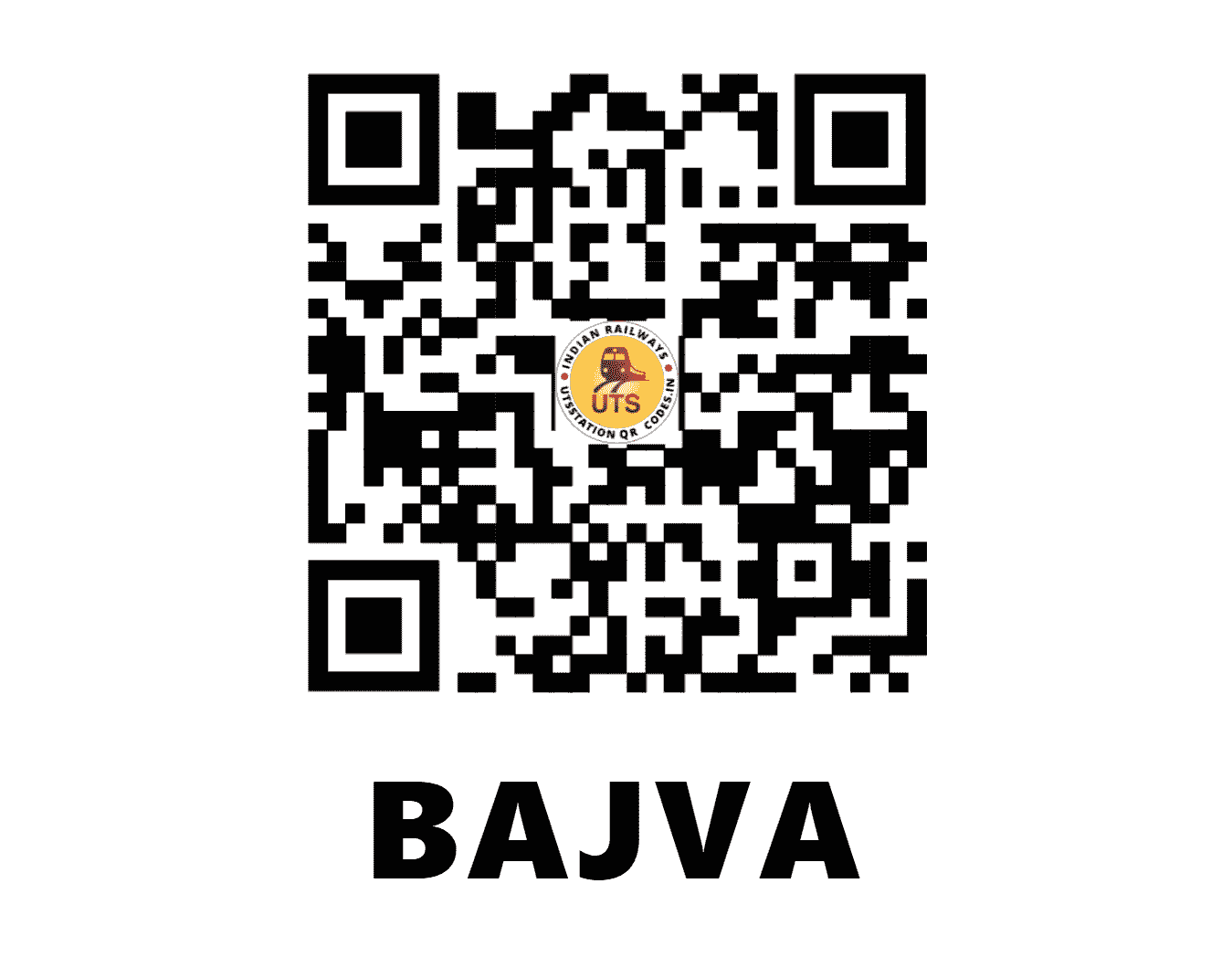 UTS QR Code for BAJVA - BJW - WR (GUJARAT)