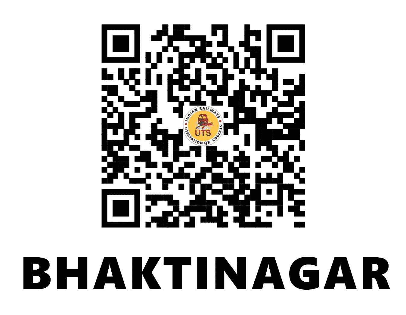 UTS QR Code for BHAKTINAGAR - BKNG - WR (GUJARAT)