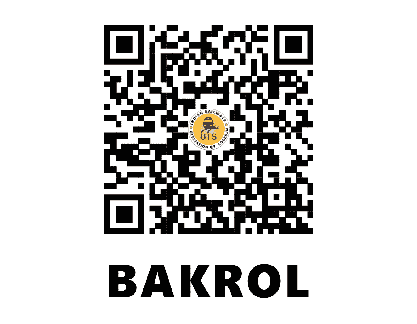 UTS QR Code for BAKROL - BKRL - WR (GUJARAT)