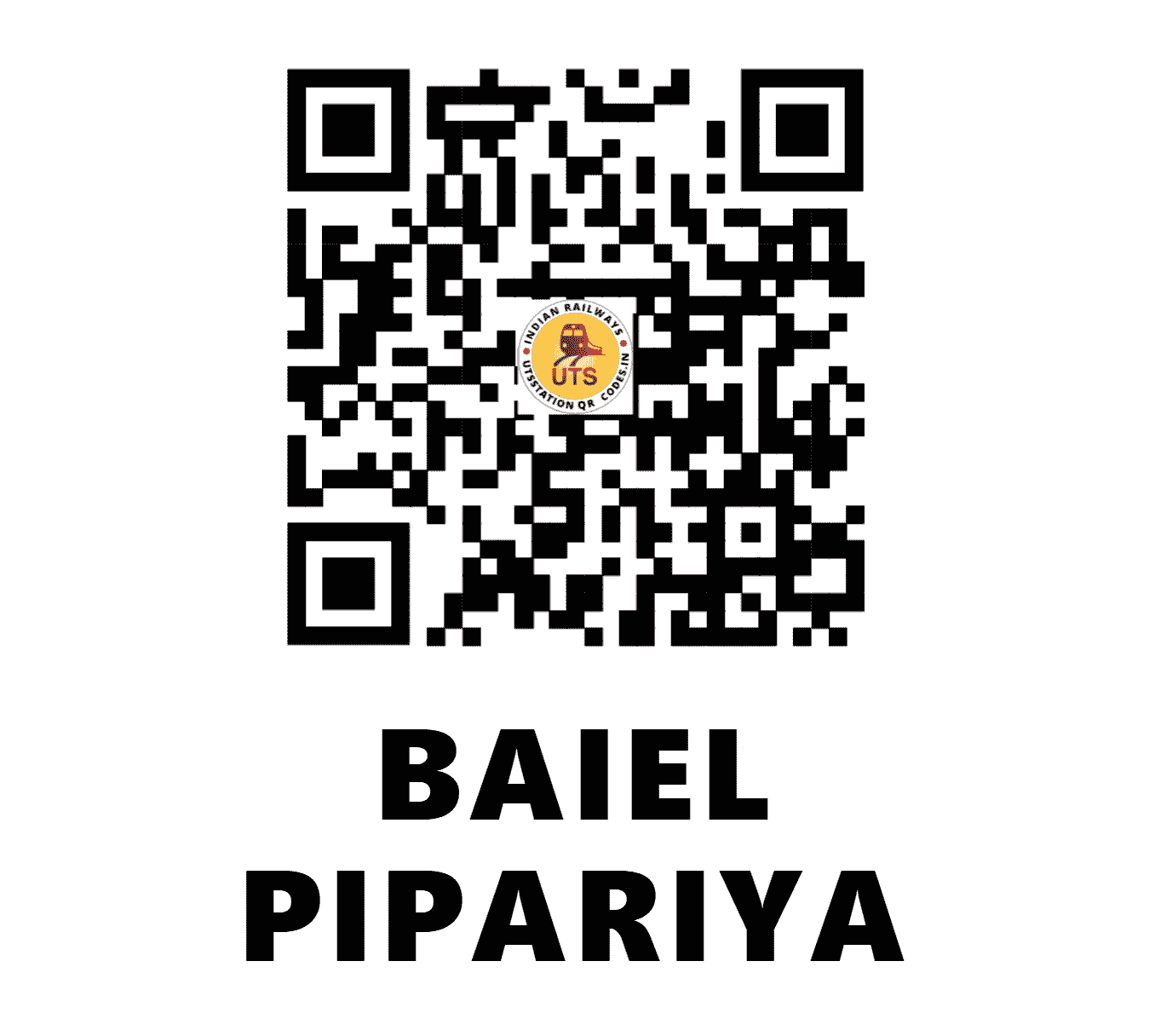 UTS QR Code for BAIEL PIPARIYA - BLPL - WR (GUJARAT)