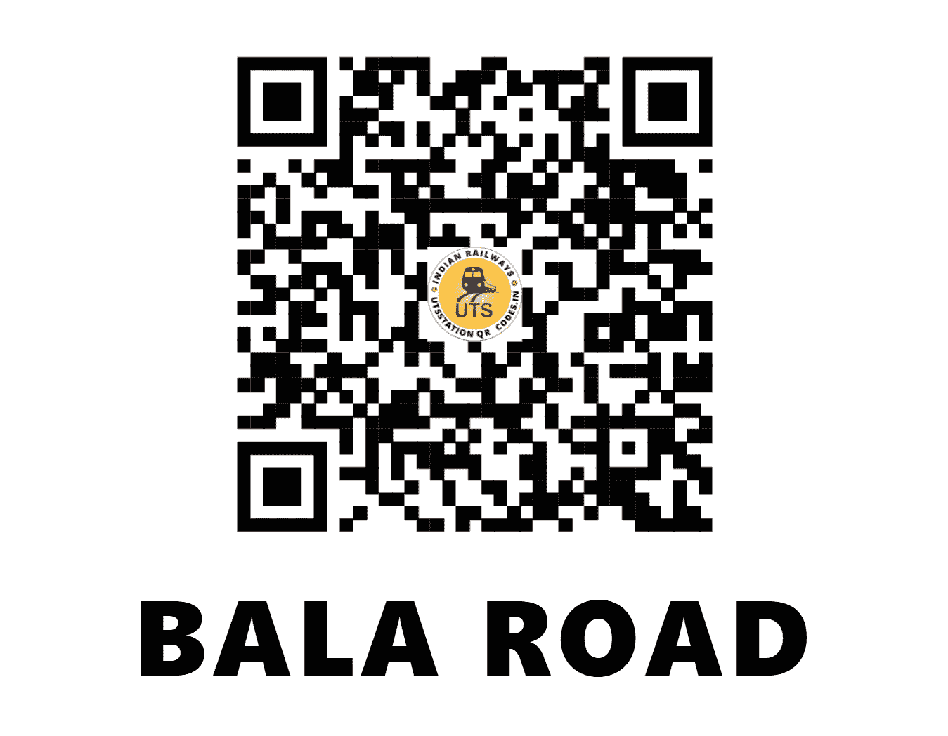 UTS QR Code for BALA ROAD - BLRD - WR (GUJARAT)