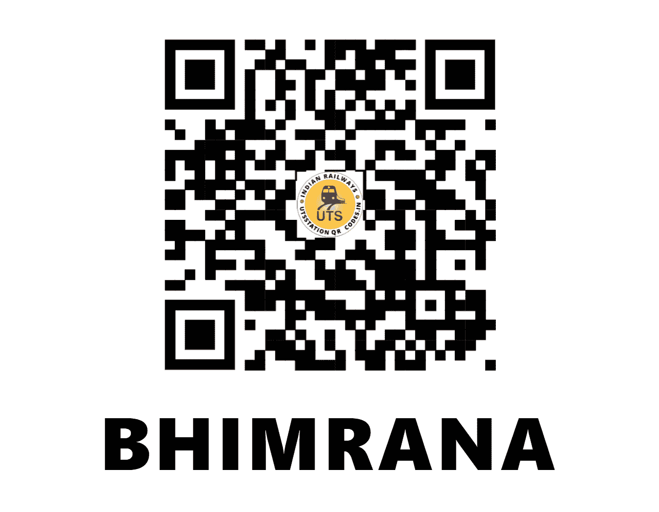 UTS QR Code for BHIMRANA - BMRN - WR (GUJARAT)