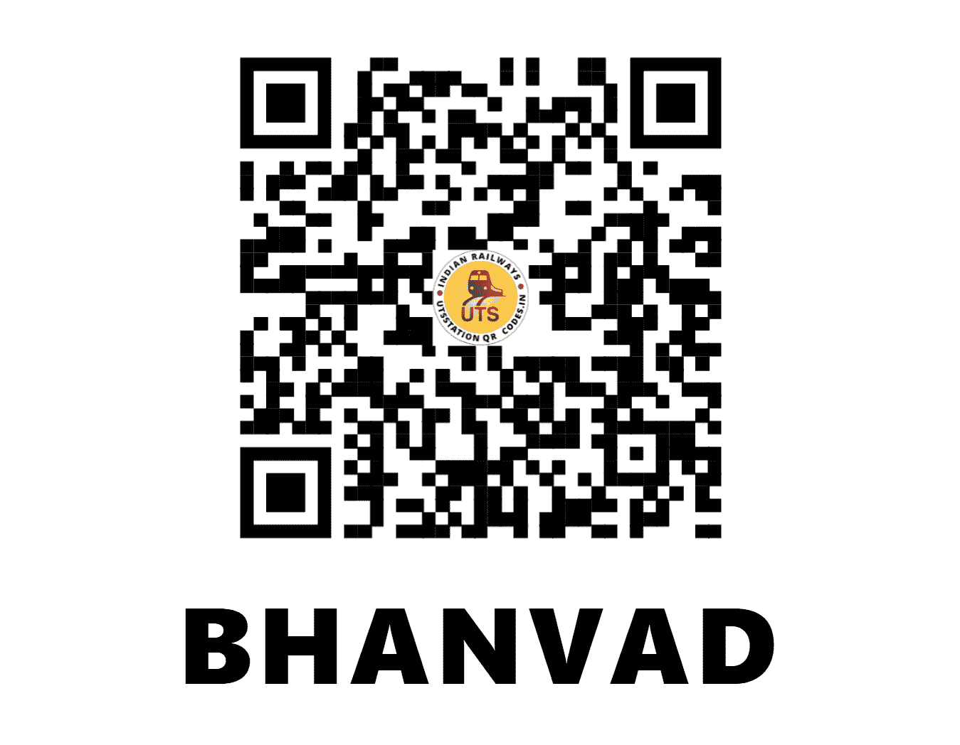 UTS QR Code for BHANVAD - BNVD - WR (GUJARAT)