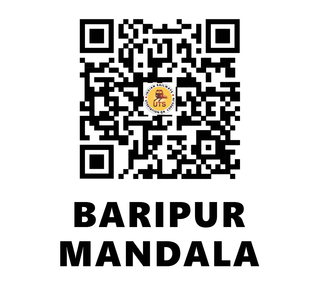 UTS QR Code for BARIPUR MANDALA - BRPM - WR (GUJARAT)