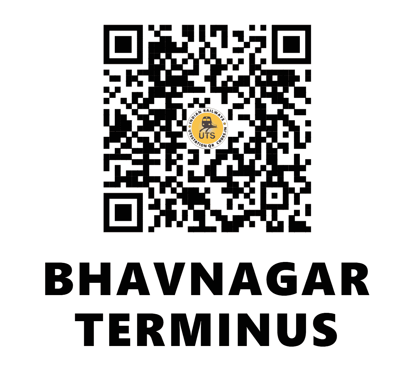 UTS QR Code for BHAVNAGAR TERMINUS - BVC - WR (GUJARAT)