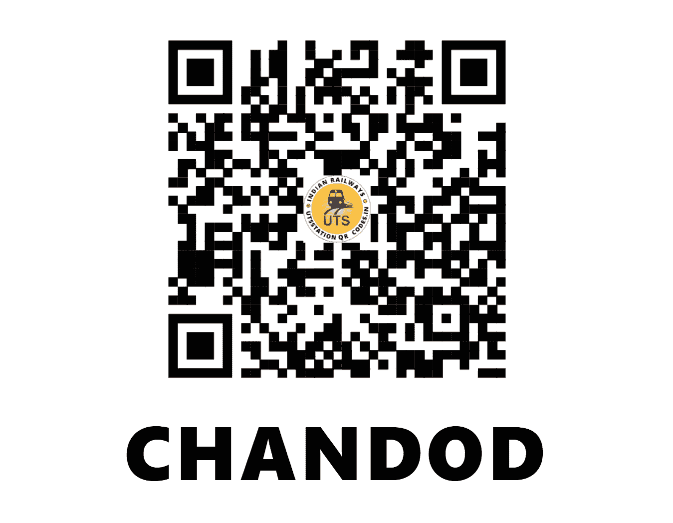 UTS QR Code for CHANDOD - CDD - WR (GUJARAT)