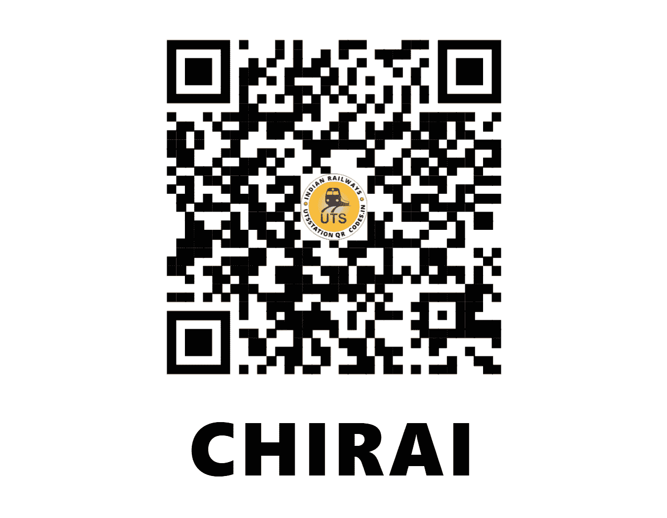 UTS QR Code for CHIRAI - CHIB - WR (GUJARAT)