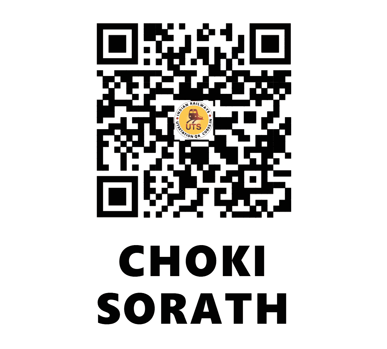 UTS QR Code for CHOKI SORATH - CKE - WR (GUJARAT)