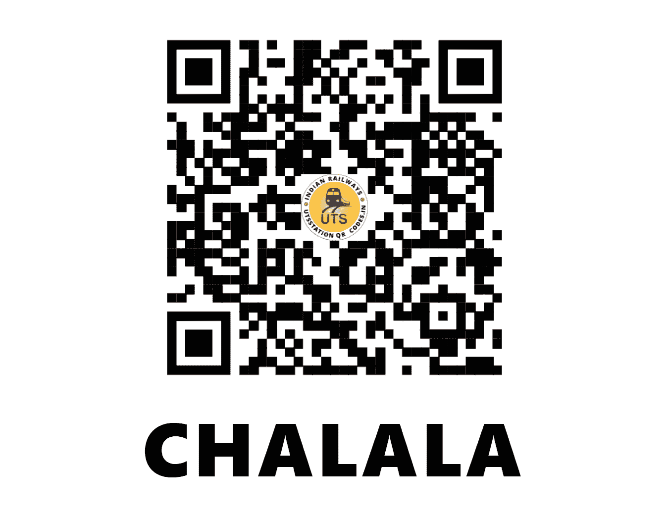 UTS QR Code for CHALALA - CLC - WR (GUJARAT)