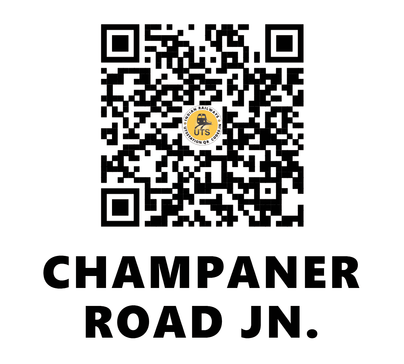 UTS QR Code for CHAMPANER ROAD JN. - CPN - WR (GUJARAT)