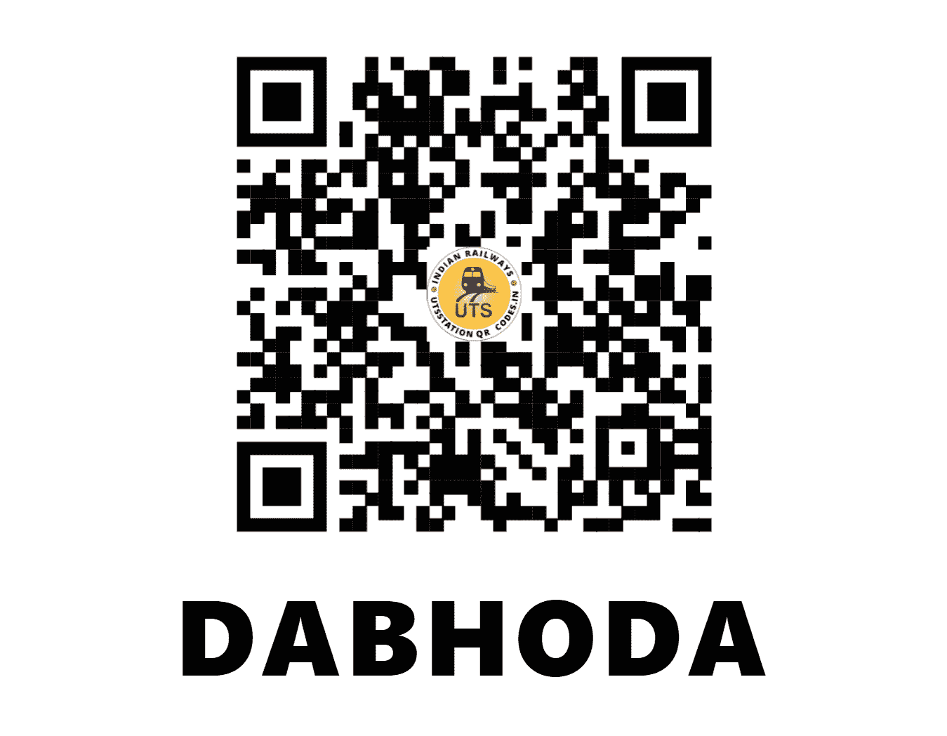 UTS QR Code for DABHODA - DBO - WR (GUJARAT)