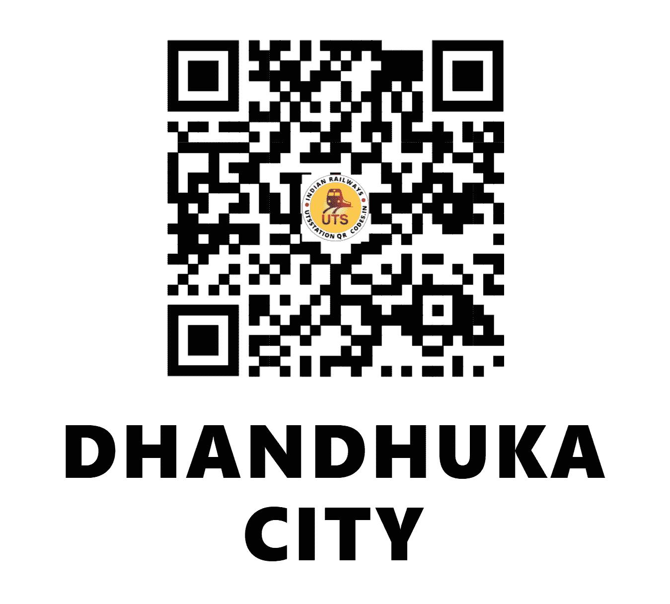 UTS QR Code for DHANDHUKA CITY - DDQ - WR (GUJARAT)
